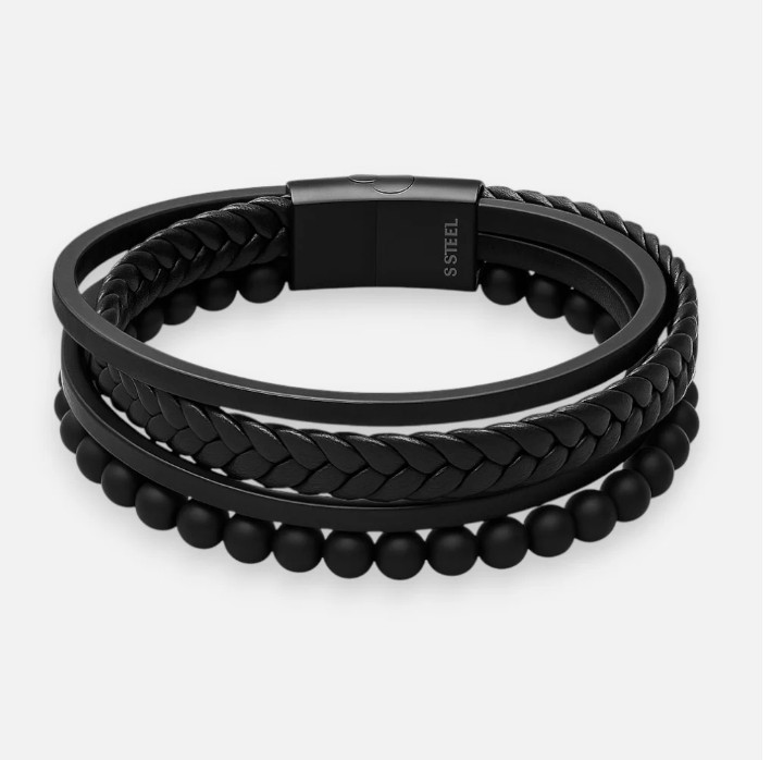 Pulsera Acero Quirúrgico Trenzada Esferas